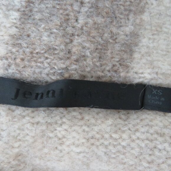 Jenni Kayne Size XS Belted Cardigan Sweater Striped Yak Alpaca Wool Blend Knit - Picture 2 of 7